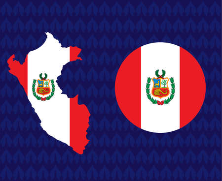 America Latine 2020 teams.America Latine soccer final.Peru mapのイラスト素材