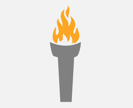 abstract torch Gray design icon illustration with Gray Backgroundのイラスト素材