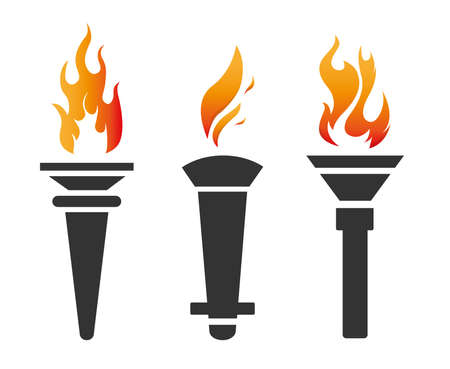 torch Black Collection symbol illustration abstract design on Backgroundのイラスト素材