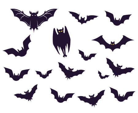 Bats Objects Vector Signs Symbols  Illustration With White Backgroundのイラスト素材