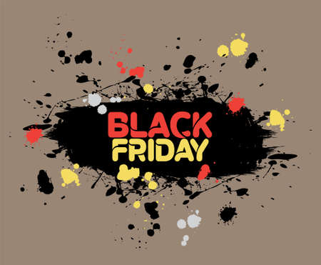Black Friday Design Vector day 29 November Holiday advertising abstract Sale illustration Yellow Black  And Blueのイラスト素材