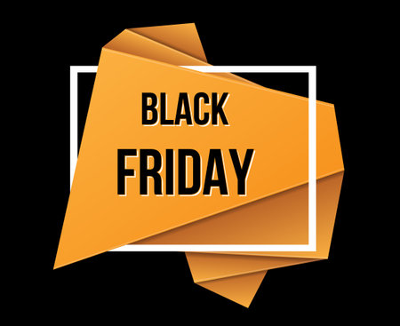 Black Friday Design Vector day 29 November Holiday advertising abstract Sale illustration with Black backgroundのイラスト素材
