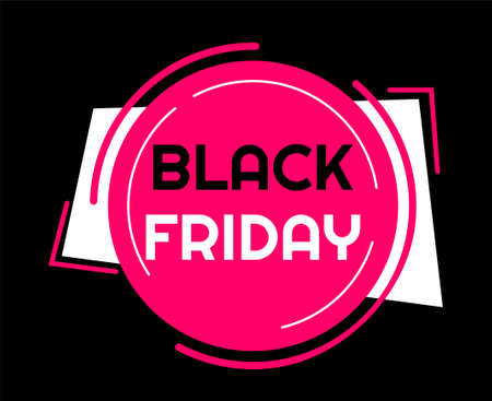 Black Friday Design Vector Holiday illustration advertising 29 November White And Pink abstract Saleのイラスト素材