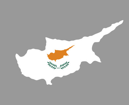 Cyprus Flag National Europe Emblem Map Icon Vector Illustration Abstract Design Elementのイラスト素材