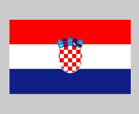 Croatia Flag National Europe Emblem Symbol Icon Vector Illustration Abstract Design Elementのイラスト素材
