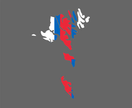 Faroe Islands Flag National Europe Emblem Map Icon Vector Illustration Abstract Design Elementのイラスト素材