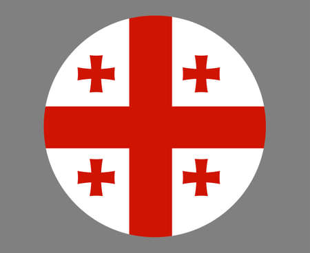 Georgia Flag National Europe Emblem Icon Vector Illustration Abstract Design Elementのイラスト素材