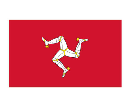 Isle of Man Flag National Europe Emblem Symbol Icon Vector Illustration Abstract Design Elementのイラスト素材