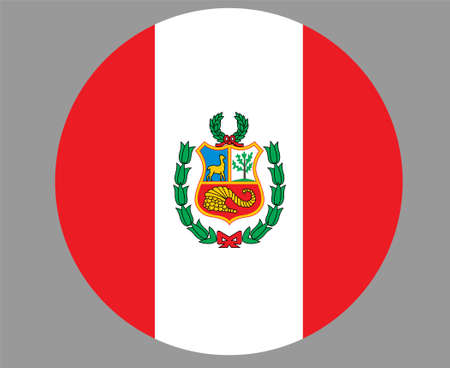 Peru Flag National Europe Emblem Icon Vector Illustration Abstract Design Elementのイラスト素材