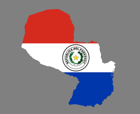 Paraguay Flag National Europe Emblem Map Icon Vector Illustration Abstract Design Elementのイラスト素材