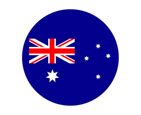 Australia Flag National Europe Emblem Icon Vector Illustration Abstract Design Elementのイラスト素材