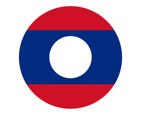 Laos Flag National Asia Emblem Icon Vector Illustration Abstract Design Elementのイラスト素材