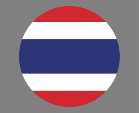 Thailand Flag National Asia Emblem Icon Vector Illustration Abstract Design Elementのイラスト素材