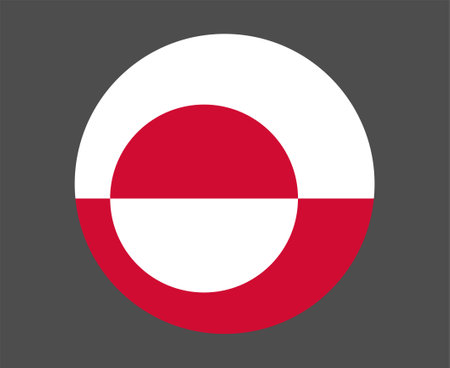 Greenland Flag National North America Emblem Icon Vector Illustration Abstract Design Elementのイラスト素材