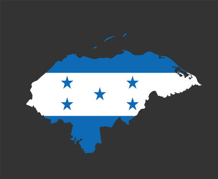 Honduras Flag National North America Emblem Map Icon Vector Illustration Abstract Design Elementのイラスト素材