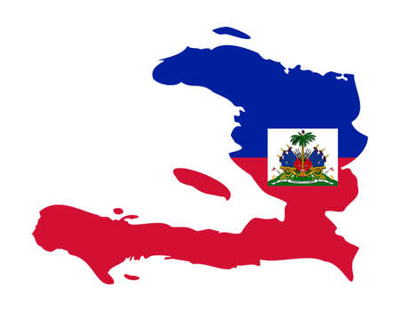 Haiti Flag National North America Emblem Map Icon Vector Illustration Abstract Design Elementのイラスト素材