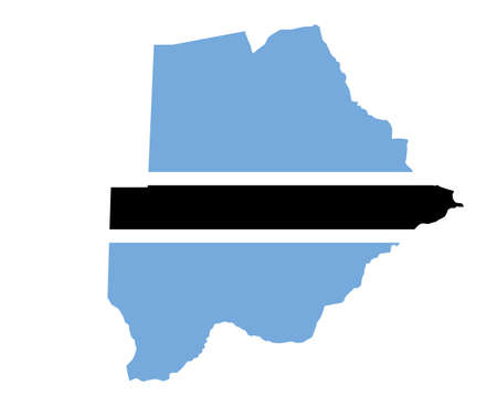 Botswana Flag National Africa Emblem Map Icon Vector Illustration Abstract Design Elementのイラスト素材