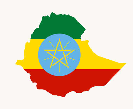 Ethiopia Flag National Africa Emblem Map Icon Vector Illustration Abstract Design Elementのイラスト素材