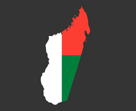 Madagascar Flag National Africa Emblem Map Icon Vector Illustration Abstract Design Elementのイラスト素材