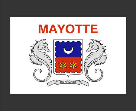 Mayotte Flag National Africa Emblem Symbol Icon Vector Illustration Abstract Design Elementのイラスト素材