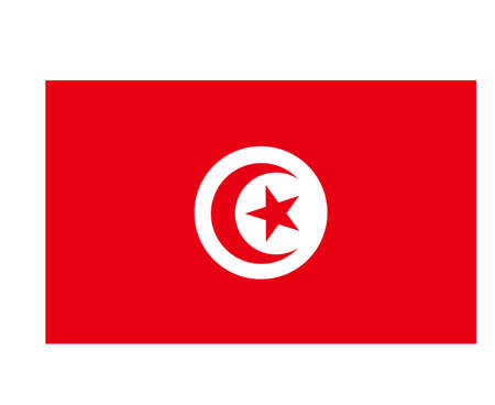 Tunisia Flag National Africa Emblem Symbol Icon Vector Illustration Abstract Design Elementのイラスト素材