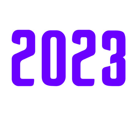 2023 Happy New Year Holiday Purple Abstract Vector Illustration Design With White Backgroundのイラスト素材
