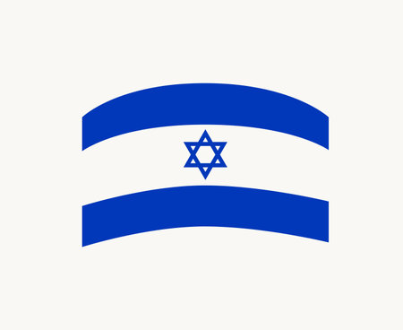 Israel Emblem Flag Middle East country Icon Vector Illustration Abstract Design Elementのイラスト素材