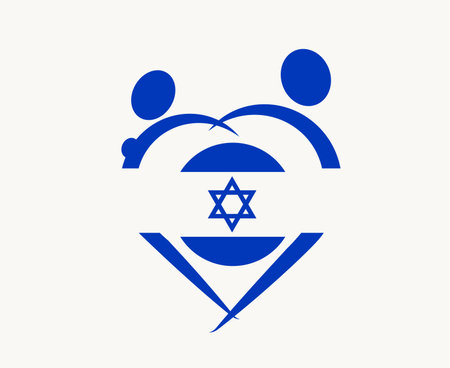 Israel Emblem Flag Abstract Symbol Vector illustration Designのイラスト素材