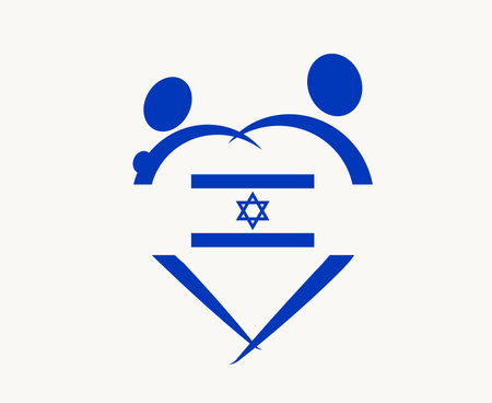 Israel Flag Emblem Abstract Symbol Vector illustration Designのイラスト素材