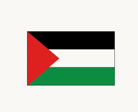 Palestine Flag Symbol Emblem Middle East country Icon Vector Illustration Abstract Design Elementのイラスト素材