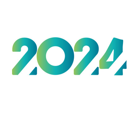 Happy New Year 2024 Abstract Graphic Design Vector Logo Symbol Illustrationのイラスト素材