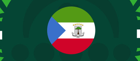 Equatorial Guinea Flag Emblem African Nations 2023 Teams Countries African Football Symbol Logo Design Vector Illustrationのイラスト素材