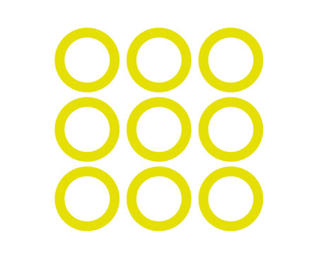 Circle Shape Outline Collection Symbol Yellow Element Vector Graphic Design Illustrationのイラスト素材