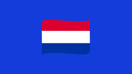 Netherlands Flag Ribbon European Nations 2024 Teams Countries European Germany Football Symbol Logo Design Vector Illustrationのイラスト素材