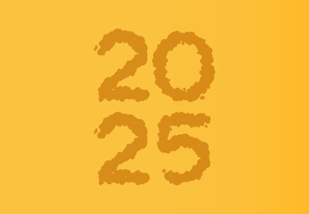 2025 Happy New Year Elegant Design Brown Abstract Vector Illustrationのイラスト素材