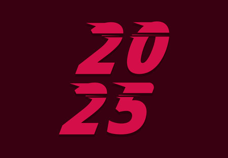 Happy New Year 2025 Abstract Pink Design  Symbol Vector Illustration