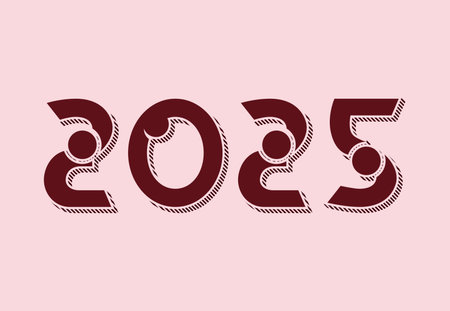 Happy New Year 2024 Design Abstract Brown Realistic Decoration Vector Illustrationのイラスト素材