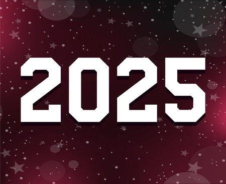 Happy New Year 2025 Holiday Design Elegant Festive Isolated Abstract Vector Illustrationのイラスト素材