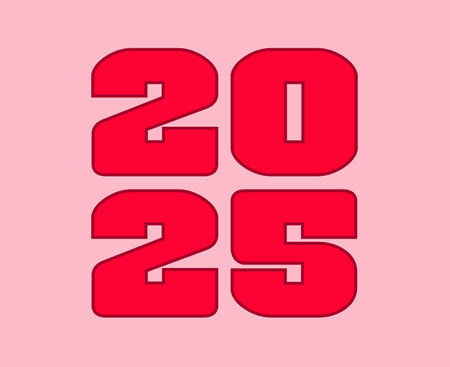 2025 Happy New Year Pink Design Elegant Abstract Vector Illustrationのイラスト素材