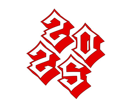 2025 Happy New Year Red 3D Design Abstract Elegant Vector Illustrationのイラスト素材