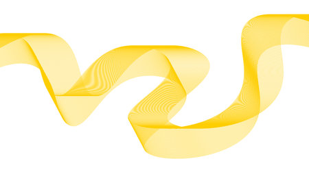 Abstract Blend Lines Wavy Curved Yellow Color Design Background Vector Illustrationのイラスト素材