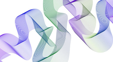 Abstract Blend Lines Wavy Curved Multicolor Design Background Vector Illustration