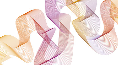 Abstract Blend Lines Wavy Curved Colors Gradient Design Background Vector Illustration