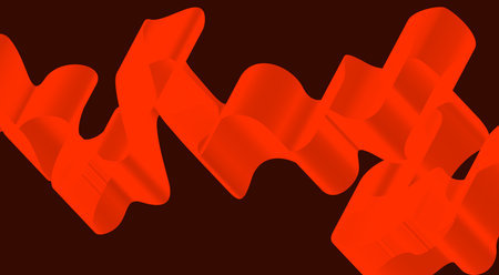 Wavy Blend Lines Abstract Background Orange Curved Design Vector Illustration