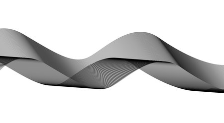 Blend Wavy Lines Curved Black Abstract Design Background Vector Illustration