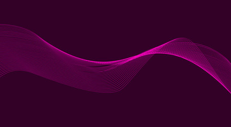 Blend Wavy Lines Curved Smooth Background Purple Color Abstract Design Vector Illustrationのイラスト素材