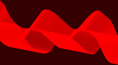 Blend Wavy Lines Background Red Curved Abstract Design Vector Illustration