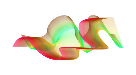 Blend Wavy Curved Abstract Design Brown Colorful Gradient Background Vector Illustrationのイラスト素材