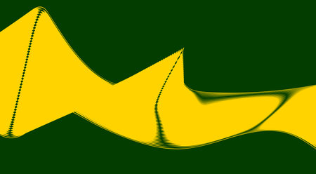 Blend Wavy Curved Background Yellow Color Design Abstract Vector Illustration