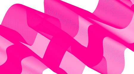 Wavy Blend Curved Pink Color Abstract Background Design Vector Illustrationのイラスト素材